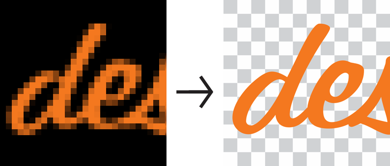 hacer un logo con fondo transparente - servicio de vectorización