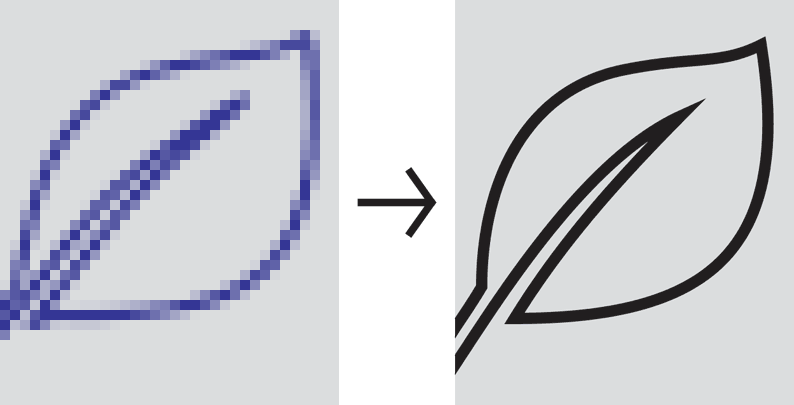 vectorize logo for laser cut